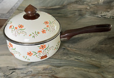 Vintage Countryside JMP Collection Enamel Wear Saucepan and Lid  Made in Spain picture