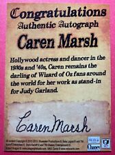 CAREN MARSH / WIZARD OF OZ 1930'S - 40'S ACTRESS AUTO AUTOGRAPH SIGNATURE CARD picture