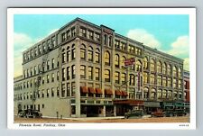 Findlay OH-Ohio, Phoenix Hotel, Automobiles, Antique Vintage Souvenir Postcard picture