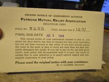 U1 Old OHIO BUSINESS REPLY Postcard Bellville Patrons Mutual Relief Insurance Co picture