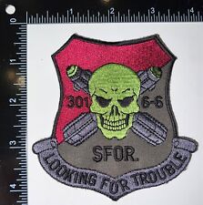 USAF SFOR Bosnia 301st 6-6 Intelligence Squadron Looking For Trouble Patch picture