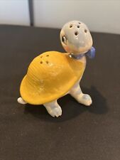 Vintage Anthropomorphic Yellow Turtle Salt And Pepper Shaker Set Kitschy 1950s picture