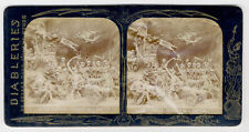 Diablerie La Guerre Départ de l´Enfer Skeletons Devils Tissue Stereo View c 1870 picture