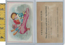 Victorian Card, 1890's, Journal Printing, Groton NY, Floating In Shoe picture
