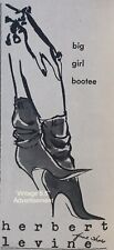 1958 PRINT AD Herbert Levine Boots 5.5” “Big Girl Bootee” Fashion Promo VINTAGE picture