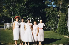 Vintage Photo Slide 1959 Women Posed Dresses picture