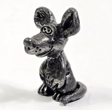 Vintage Miniature Pewter Rat / Rodent Figurine, 1.5 inch, Big Ears, Smiling picture
