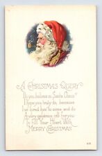 Postcard Christmas Holiday Santa Corn Cob Pipe 1923 Posted Hancock NH picture