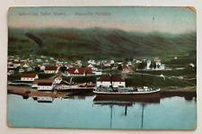 ca 1900s AK Postcard Teller Alaska Waterfront Steamship 