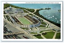 1920 Aerial Soldier Field Museum Lake Front Chicago Illinois IL Vintage Postcard picture