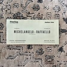 Italian Line - Michelangelo - Raffaello - Deck Plans - Ed. 1966, Reprint 1972 picture