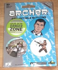Archer Collectible Buttons (BRAND NEW) Woodhouse, Lana, Danger Zone / FX TV Show picture