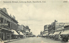 Vintage Postcard Seventh Street Street Looking East Hanford CA Kings County 2683 picture