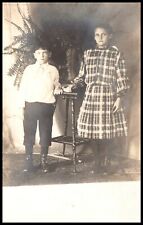 C.1910s RPPC Named ID Rose & Walter Welk Adorable Boy & Girl Postcard 5-52 picture