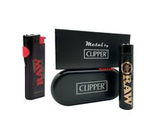 Clipper Raw BLACK Refillable full Metal Lighter+ RAW PHOENIX ULTIMATE lighter picture