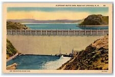1938 View Of Elephant Butte Dam Near Hot Springs New Mexico NM Vintage Postcard picture