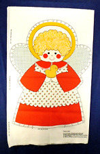 Vintage Large Blonde Angel Spring Mills 1975 Pillow Doll Cotton Fabric Panel 27