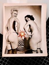Vtg 50’s Girl Sybil Ball Bosom PIN UP Risque Nude Original B&W Girlie Photo #18 picture