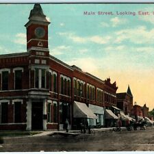 1910s Sumner, IA Main Street Photo Downtown East St Clock Tower SF Cass Iowa A14 picture