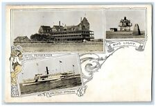 c1905's Hotel Pemberton Str. Myles Standish Bug Light Massachusetts MA Postcard picture