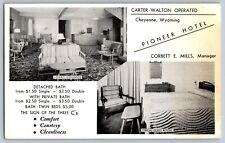 Cheyenne, Wyoming WY - Pioneer Hotel - Lobby Lounge Area - Vintage Postcard picture