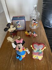 Lot Of Vintage Mickey Mouse Items Figurines, Car, Jewelry Holder picture