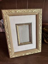 Vintage Ornate Gold Embellished Victorian Style Picture Frame Holds One Photo picture