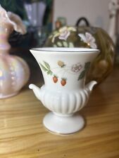 Wedgwood Bone China Wild Strawberry Small Double Handled Urn Footed Bud Vase picture