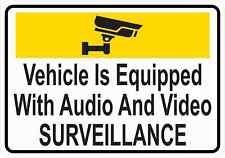 StickerTalk Vehicle Equipped Audio Video Surveillance Sticker, 10 inches x 7 ... picture