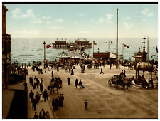 England. Blackpool. The North Pier. Vintage Photochrome by P.Z, Photochrome Z picture