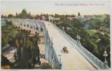 1915 The New Arroyo Seco Bridge in Pasadena California Antique Postcard picture
