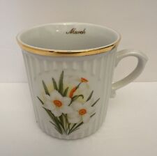 Original Bohemia March BIRTHDAY 🎂 COFFEE CUP w/Jonquil Flowers picture