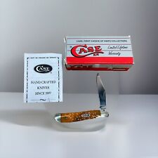 CaseXX USA 6120 SS RARE Orange Bone Peanut Knife With Box picture