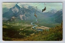 Banff Alberta-Canada, Mount Rundle, Antique, Vintage c1956 Postcard picture