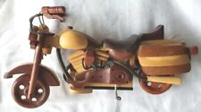 Hand Crafted Wood Classic Harley Motorcycle Folk Art Model 10