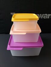Tupperware Keep Tabs Container 2, 5, & 10.5 Cup Set of 3 New  picture
