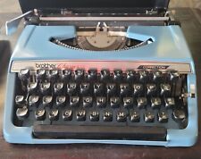 Vintage Brother Charger 11 Blue Correction Portable Typewriter w/ Case WORKS picture