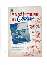 Les Parcs de Tourisme de l'Ontario vintage 1954 rare french tourist booklet picture