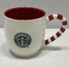 Starbucks Holiday Christmas Coffee Mug Cup 2010 Candy Cane Handle Bone China picture