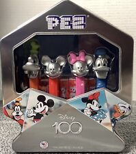 DIsney 100 Years PEZ - 4 Platinum Characters In Collectors  Gift Tin NEW picture