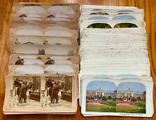 150 STEREOVIEWS - 1890'S-1920'S - WORLD'S FAIRS, SF EARTHQUAKE, EUROPE, US, ETC. picture