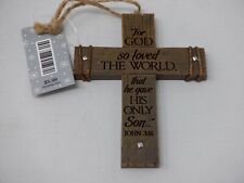 Cross Crucifix John 3:16 He Gave His Only Son Christmas Ornament GM4780 picture
