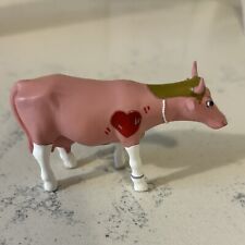 Vintage Small Collectible Pink Bull With Heart And Gift Box  picture