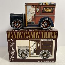 Vintage Wolfgang Chocolates Metal Tin Delivery Truck Coin Bank Collectibles picture