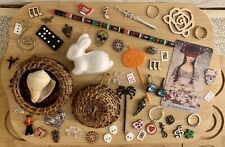Basket Box Shell Van Gogh Earrings Jewelry Charms Assemblage Art Junk Drawer Lot picture