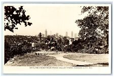 c1940's Skyline View From Penn Valley Park Kansas City MO RPPC Photo Postcard picture