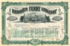 Hoboken Ferry Co. Issued to J. Pierpont Morgan - 1890's dated Ferry Stock Certif picture