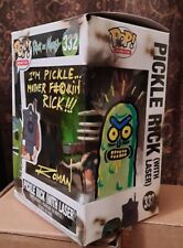 David Angelo Roman Signed Sketched Funko Pop #332 Pickle Rick with LAZER BURNS picture