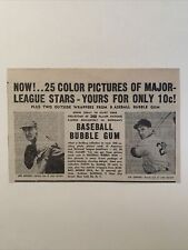 Bowman Baseball Cards Lou Brissie Sid Gordon 1949 Sporting News Baseball 4X6 Ad picture