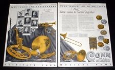 1925 OLD MAGAZINE PRINT AD, CONN BAND INSTRUMENTS, CULTIVATE YOUR MUSICAL BUMP picture